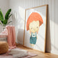 Hase mit Regenschirm Poster