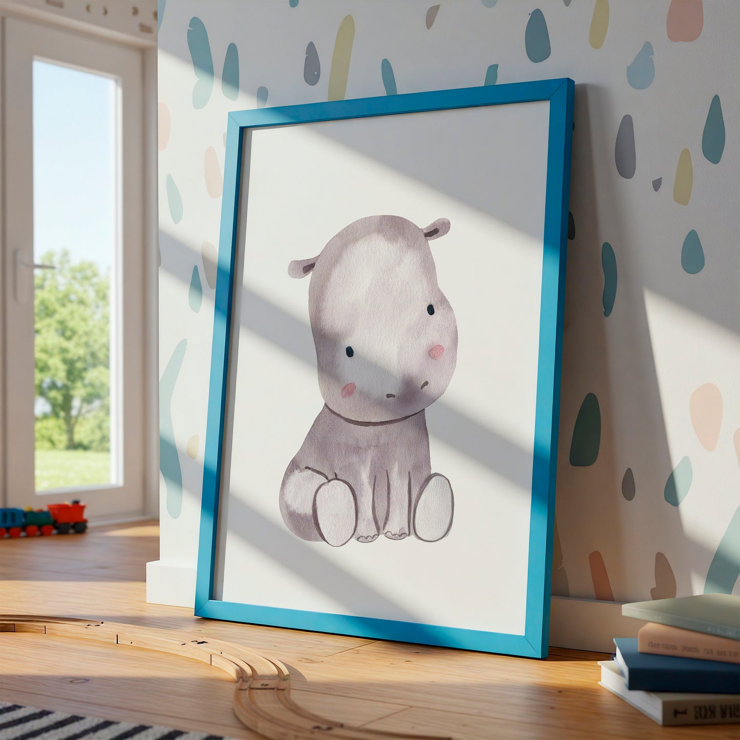 Gemütliches Flusspferd Poster