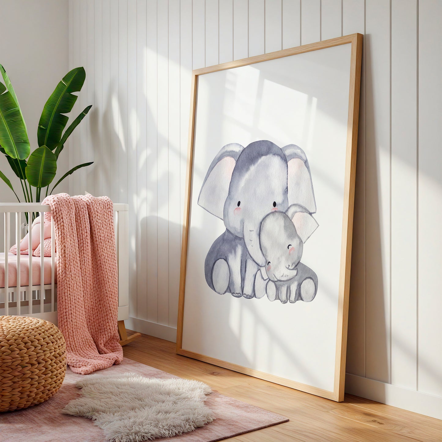 Mama Elefant & Baby Poster