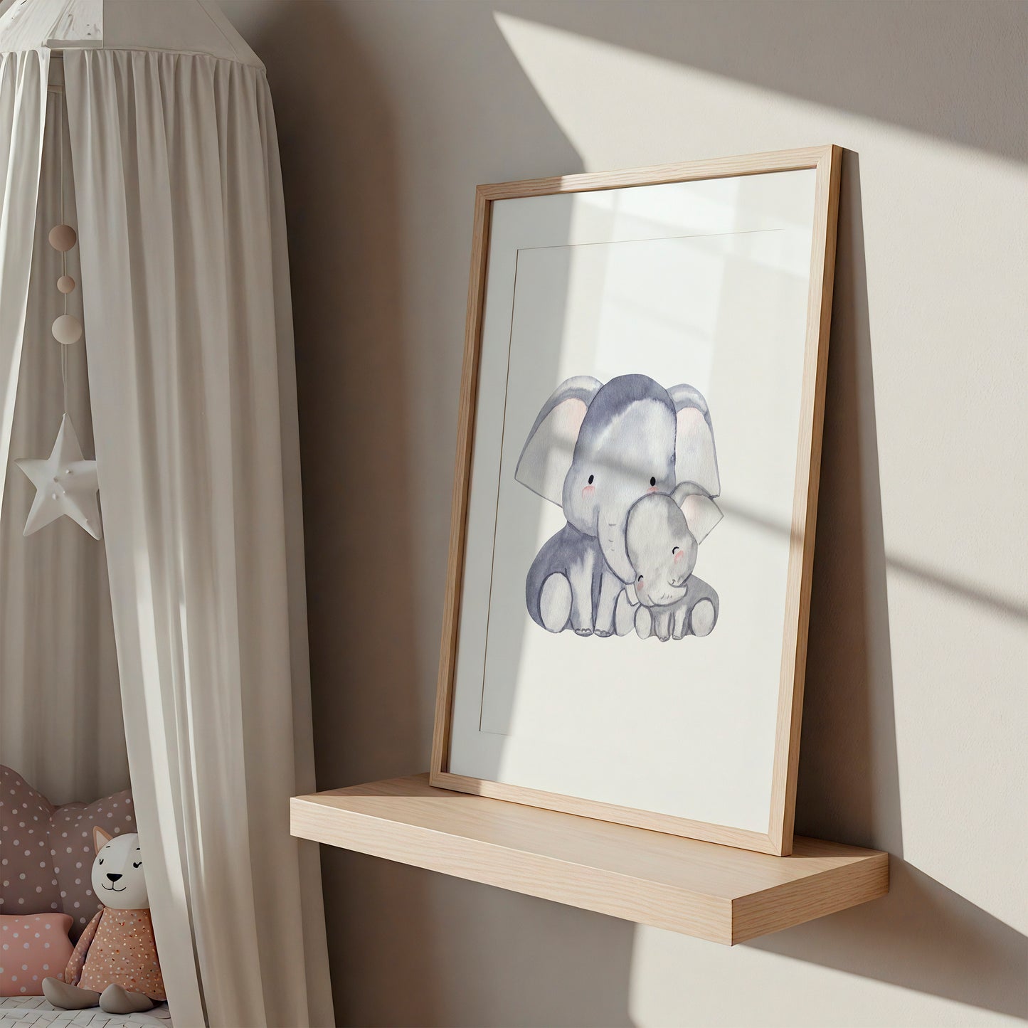 Mama Elefant & Baby Poster