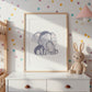 Mama Elefant & Baby Poster