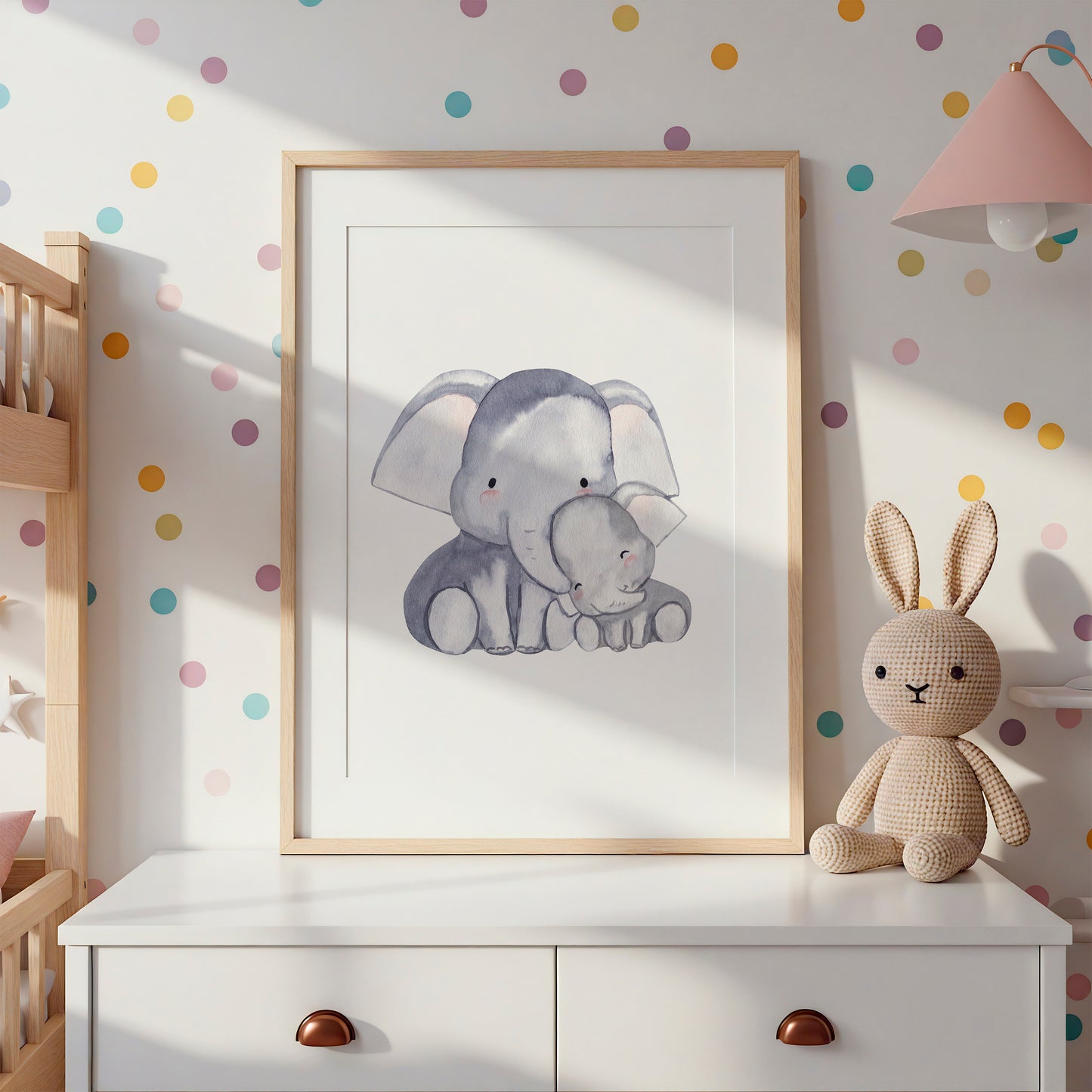 Mama Elefant & Baby Poster