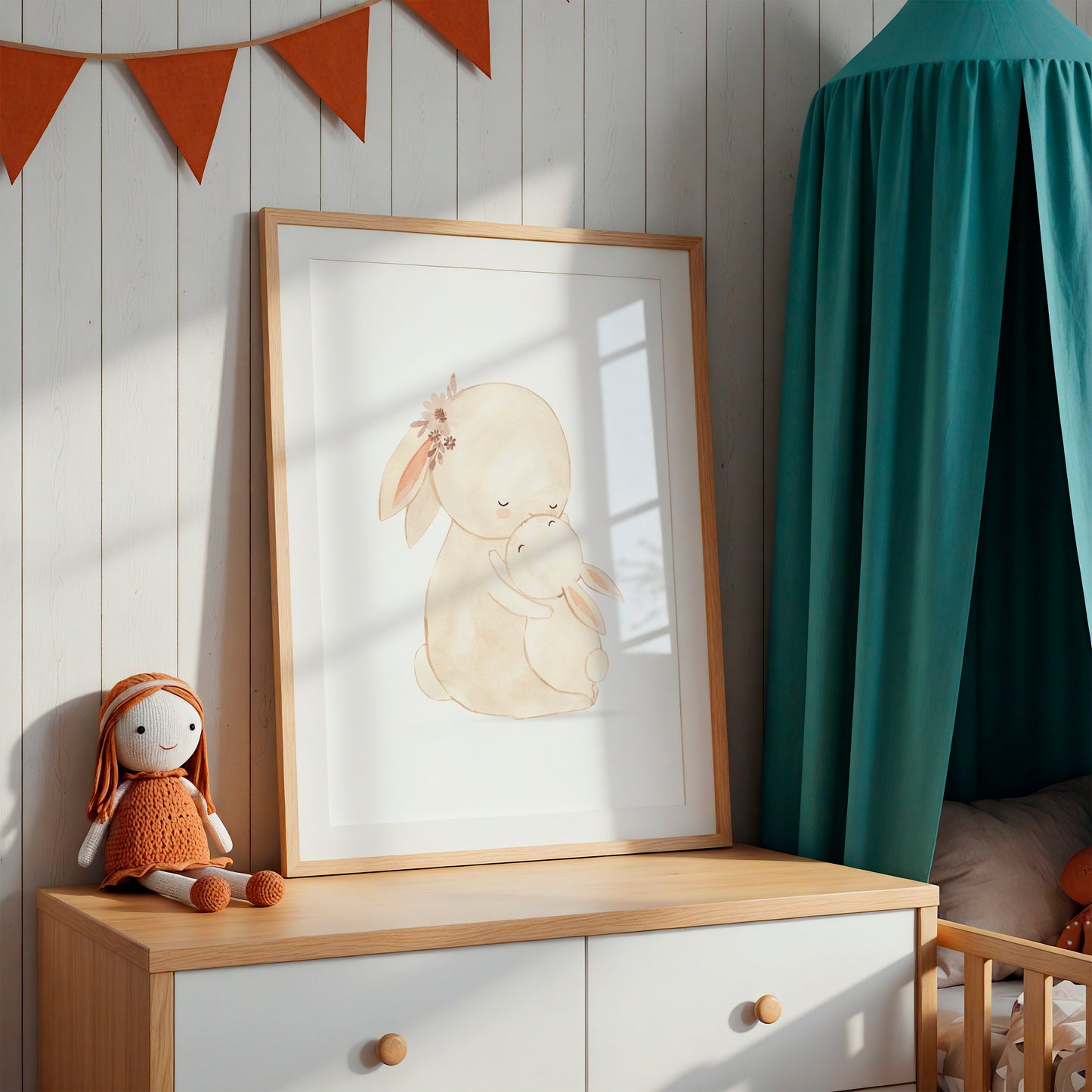 Mama Hase & Baby Poster