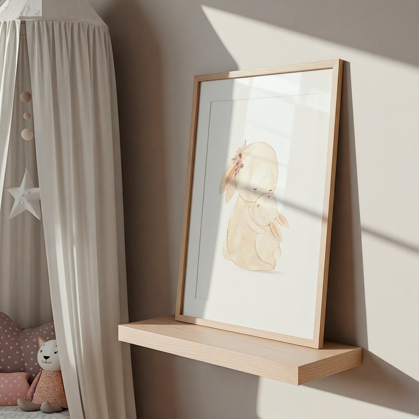 Mama Hase & Baby Poster
