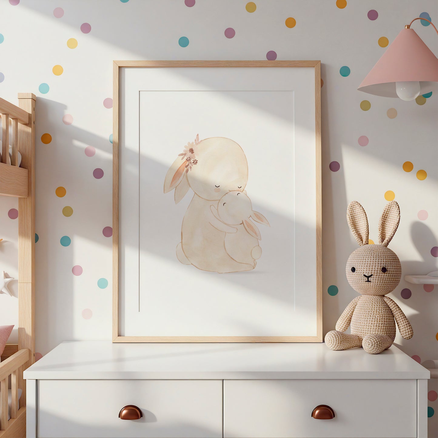 Mama Hase & Baby Poster