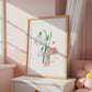Kleine Maus mit Blumen Poster