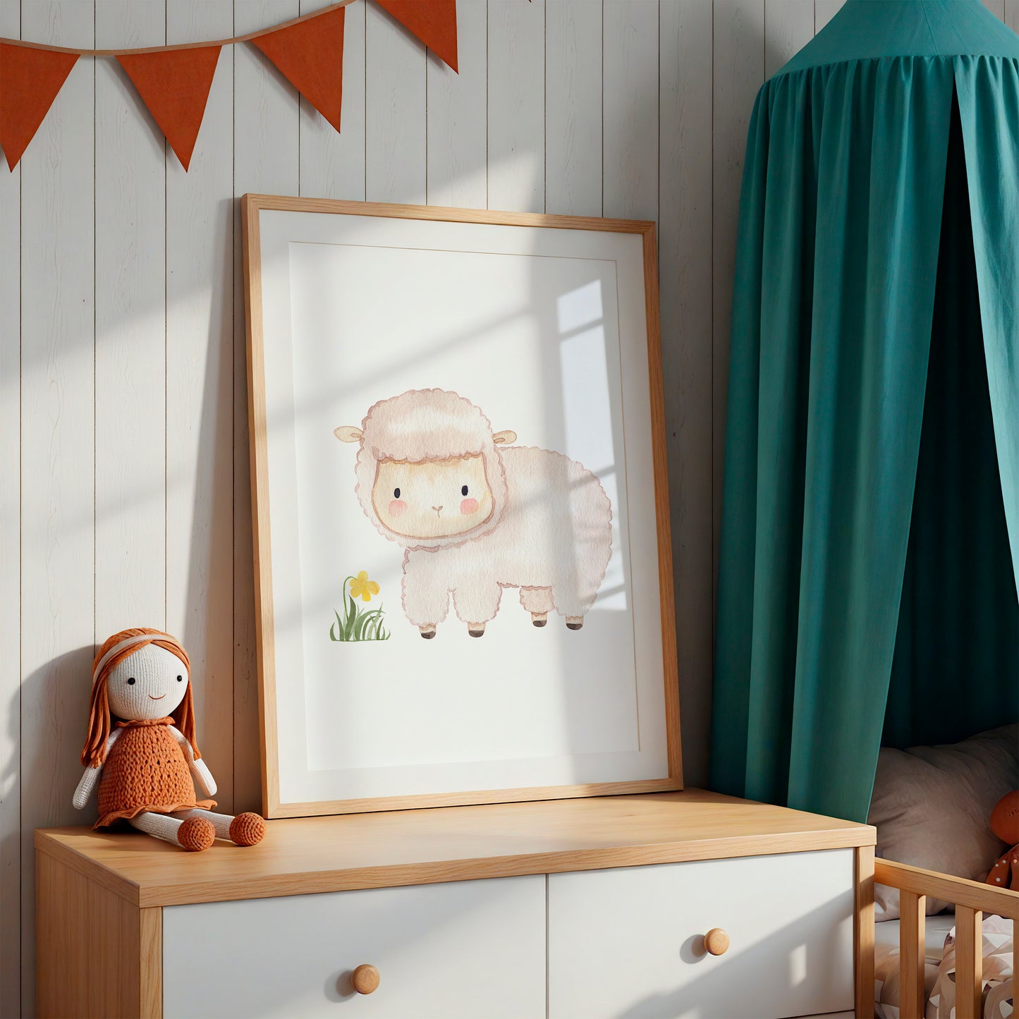 Schaf Wuschelwolle Poster