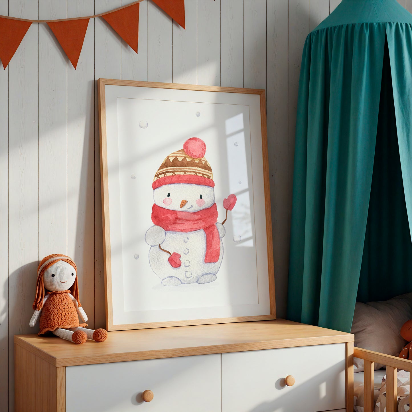 Weihnachtsposter Schneemann