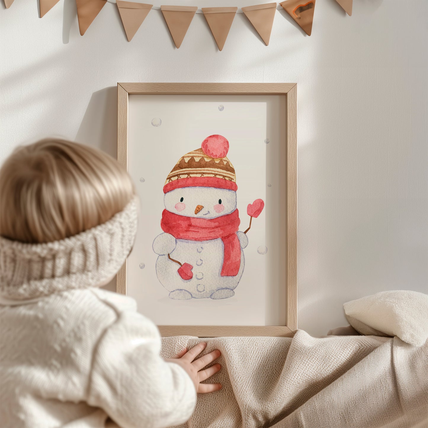 Weihnachtsposter Schneemann