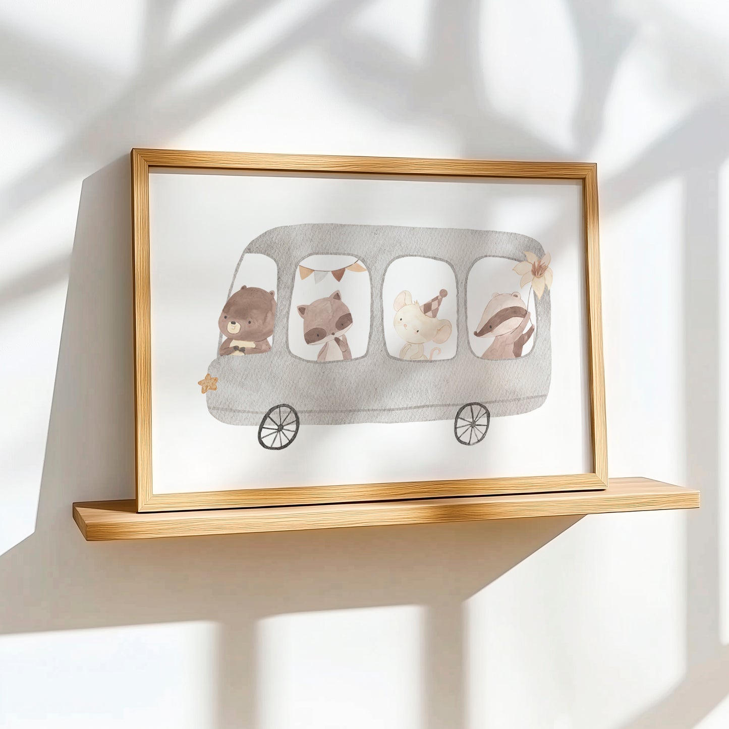 Reisebus Waldtiere Poster