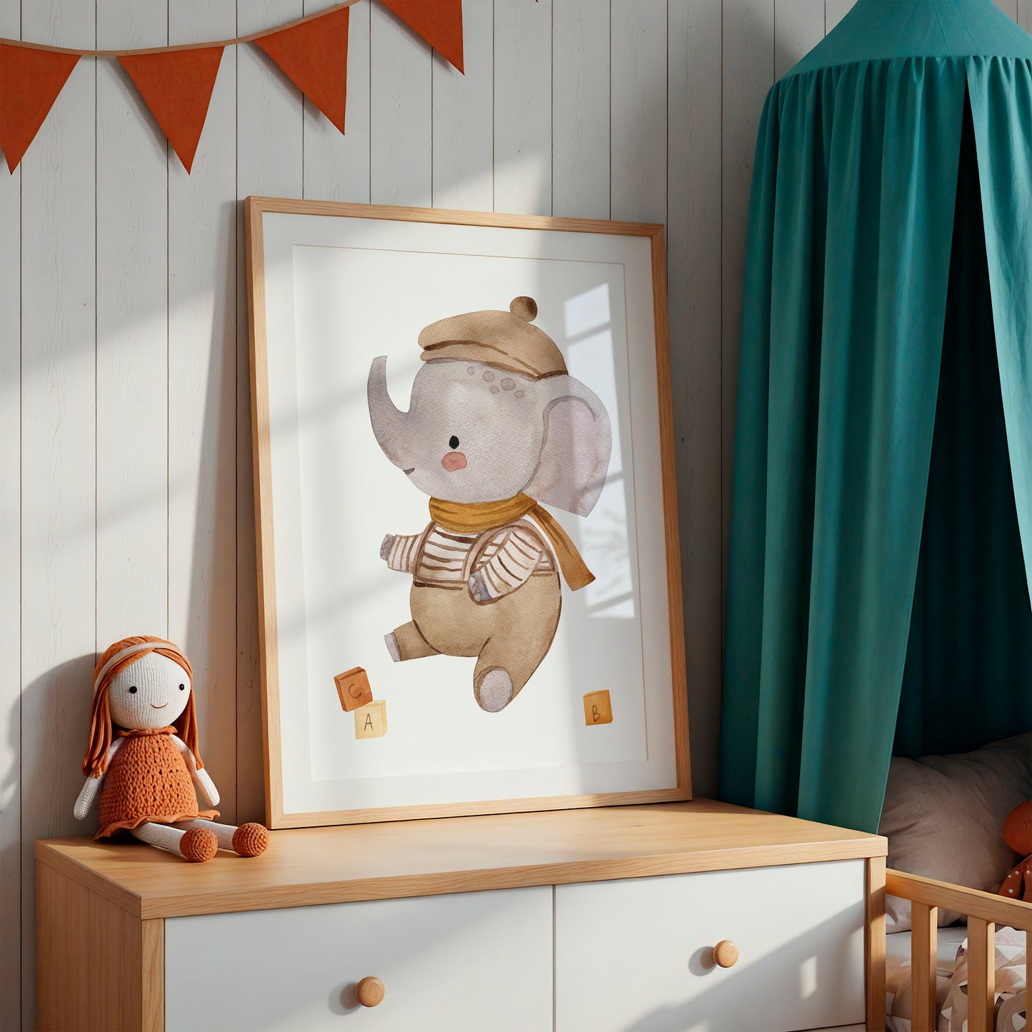 Elefant Theo Poster