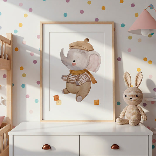 Elefant Theo Poster