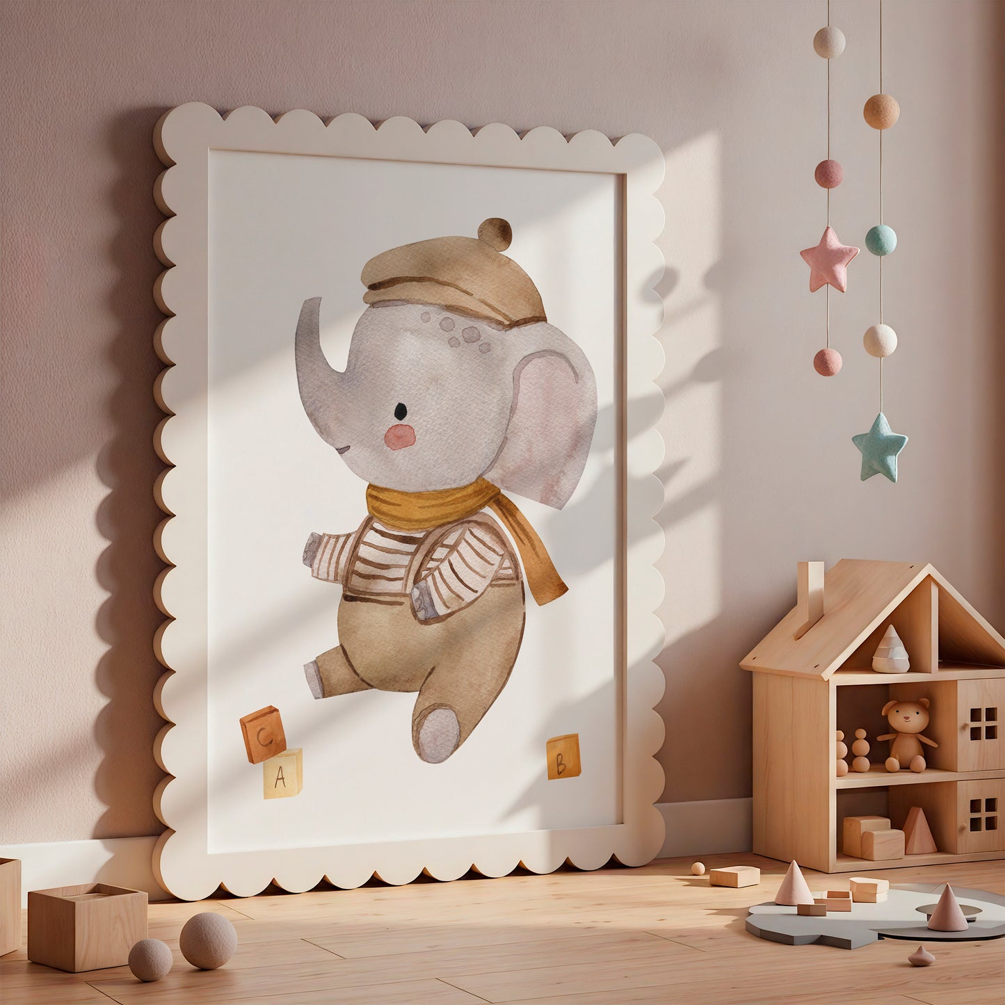 Elefant Theo Poster