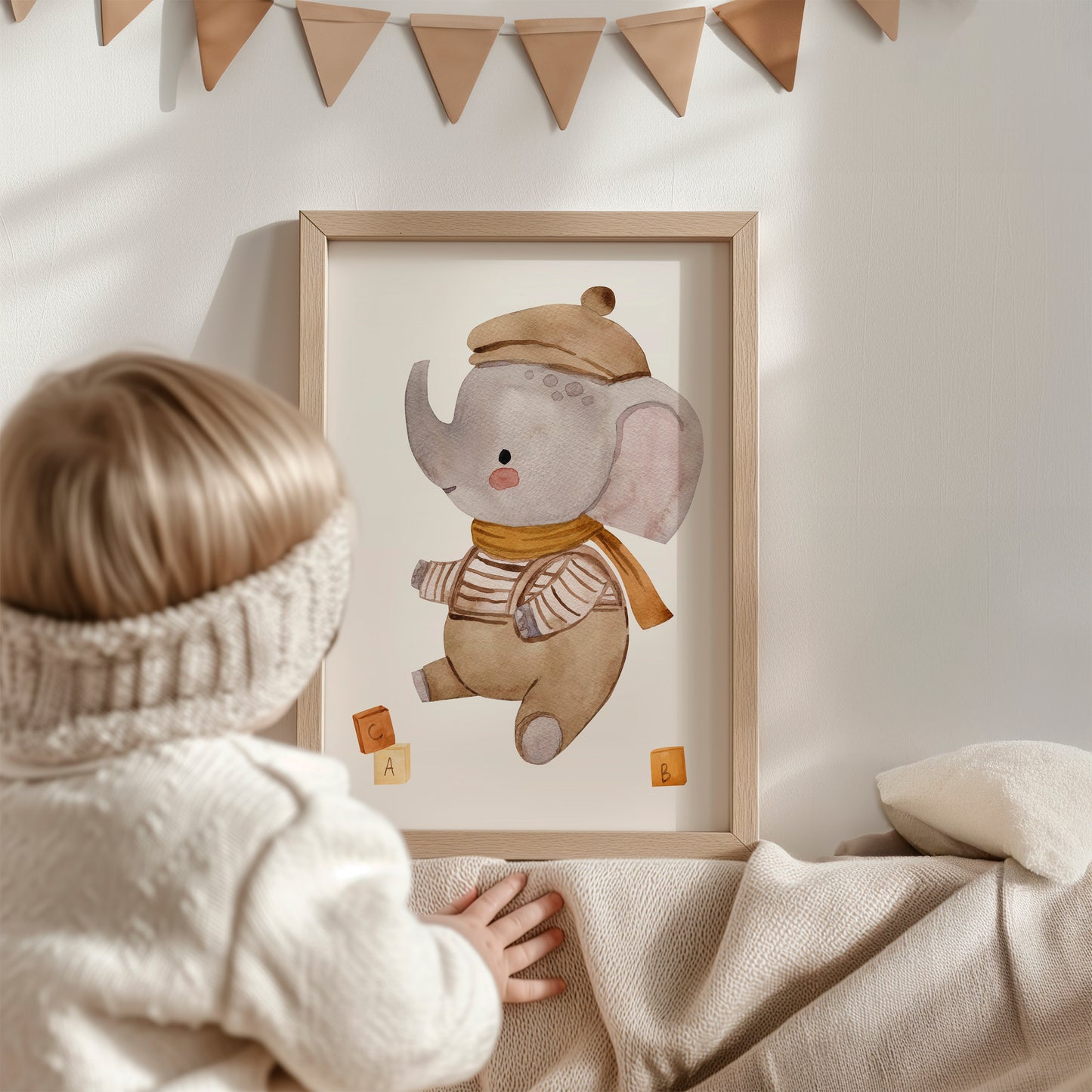Elefant Theo Poster