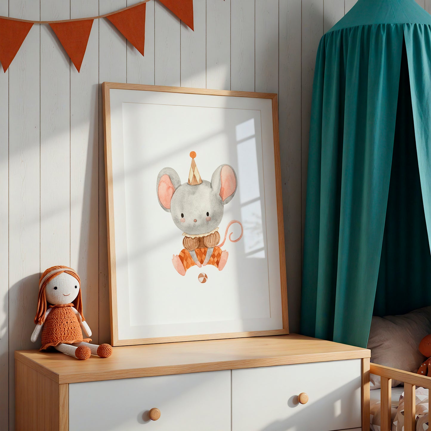 Zirkusmaus mit Ball Poster
