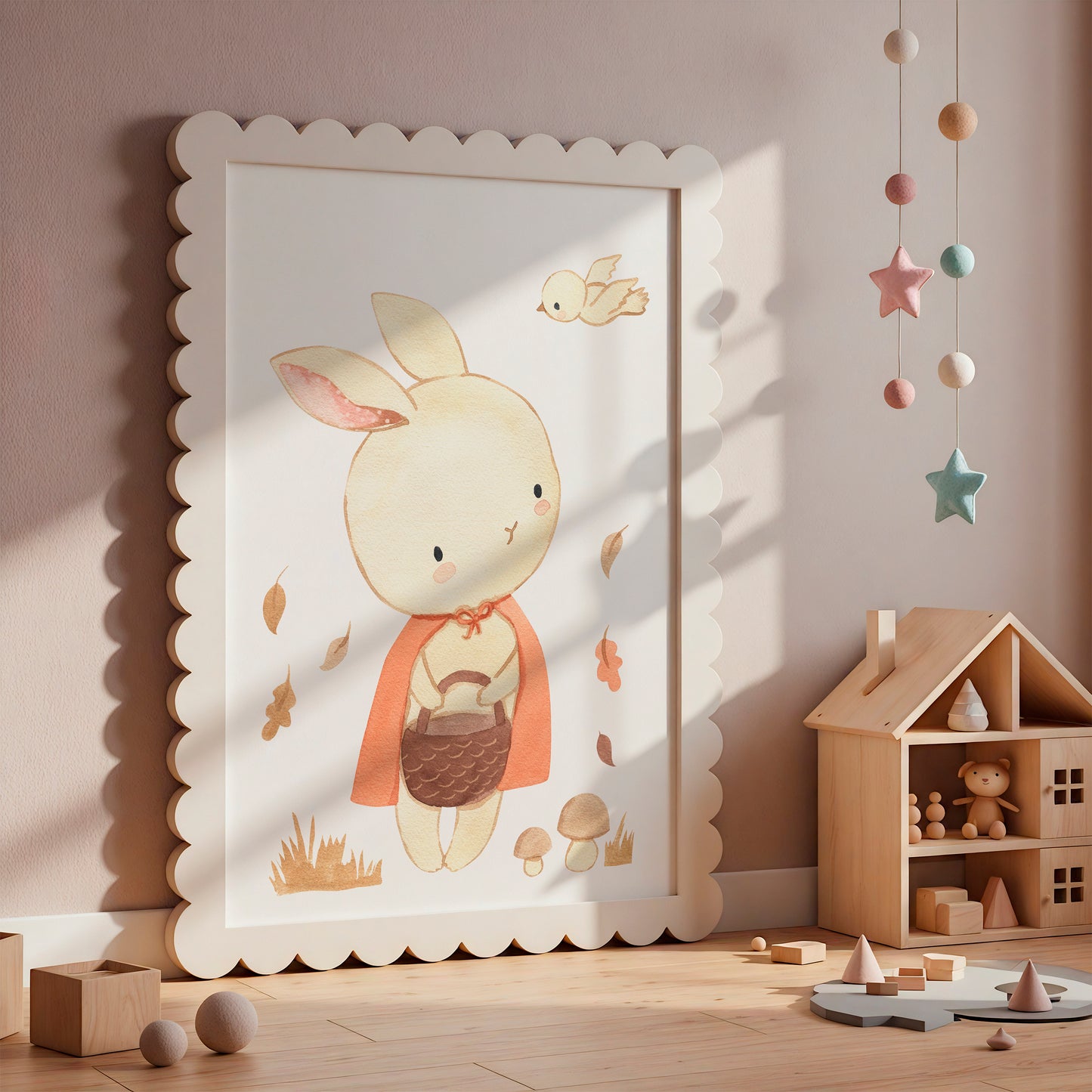 Herbstwald: Hase Poster