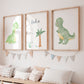 Urzeitabenteuer Dinos – personalisiertes 3er Poster Set