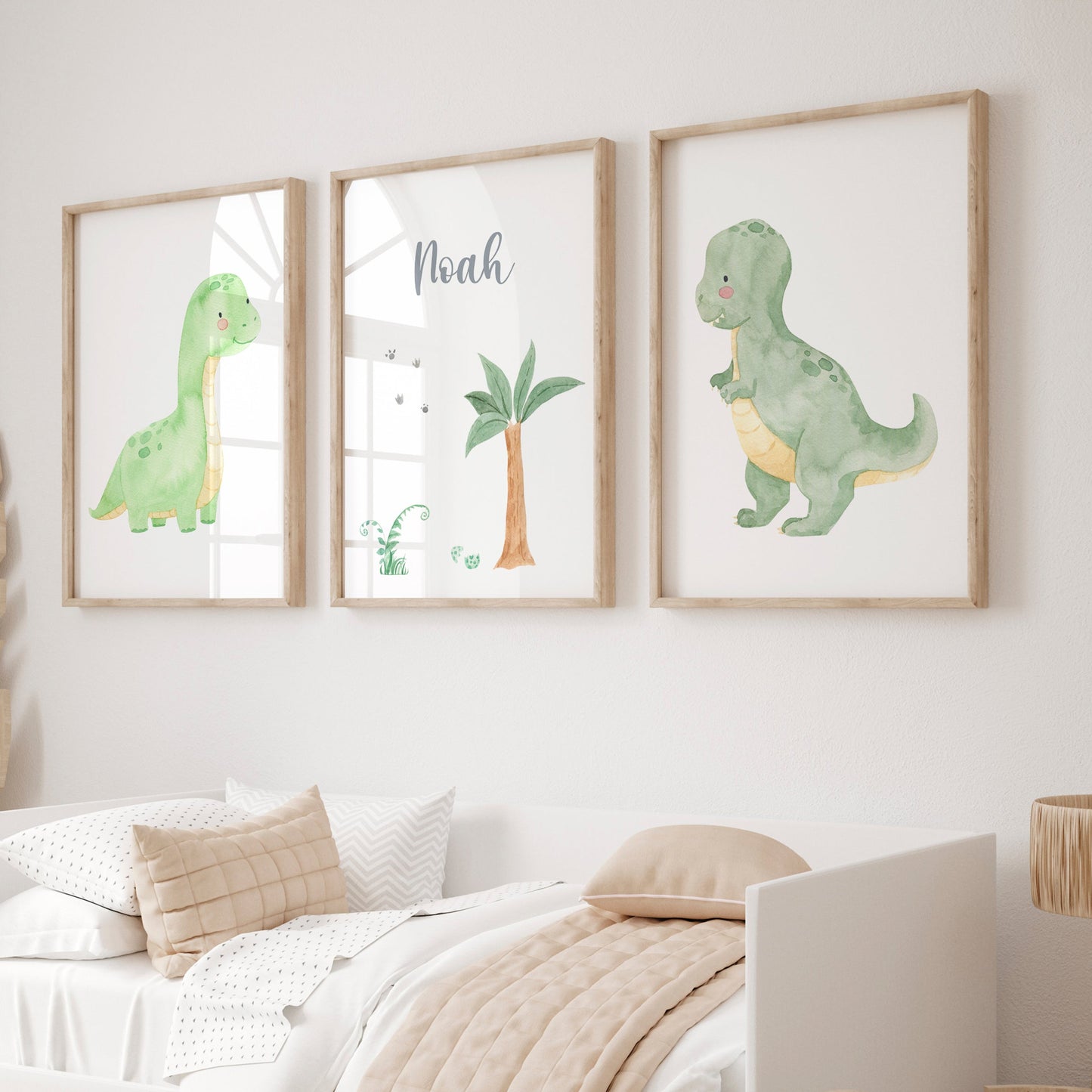 Urzeitabenteuer Dinos – personalisiertes 3er Poster Set