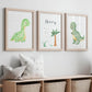 Urzeitabenteuer Dinos – personalisiertes 3er Poster Set