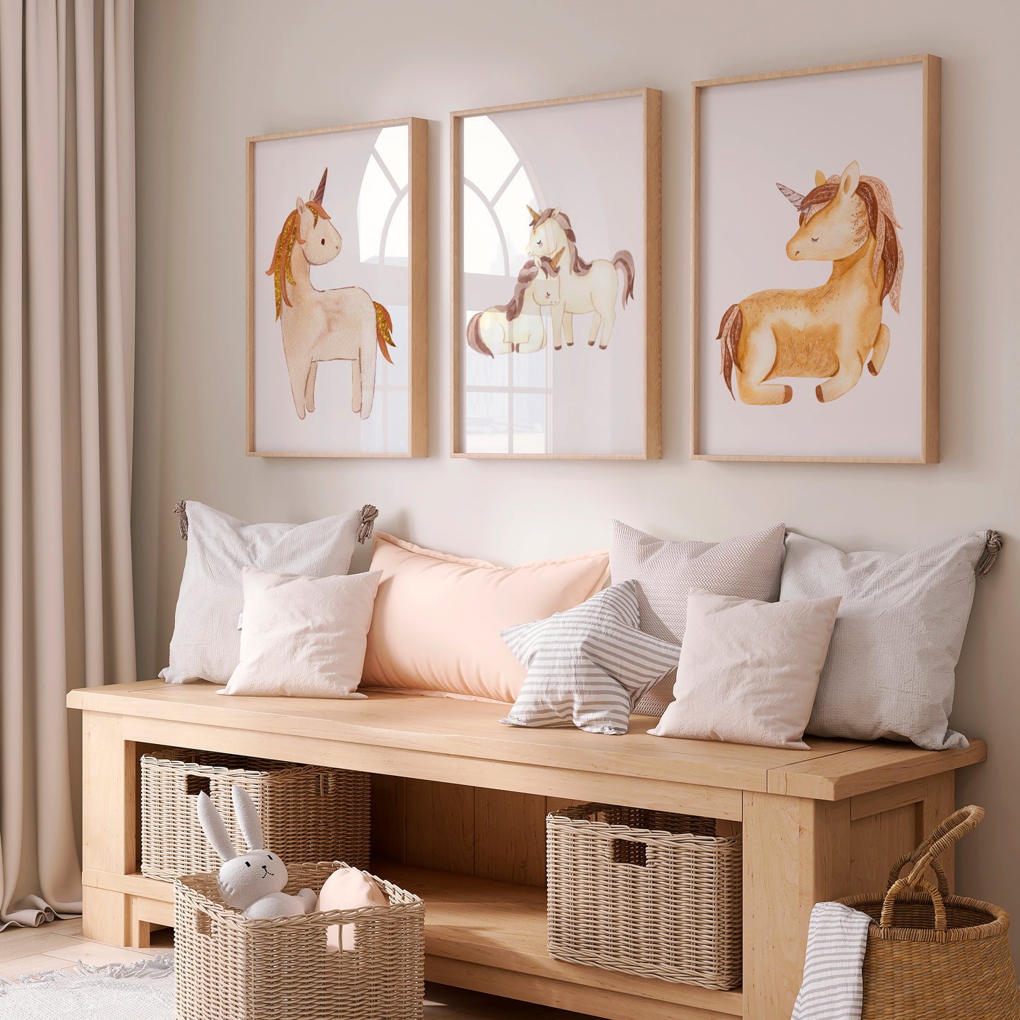 Boho Einhörner – Poster 3er Set