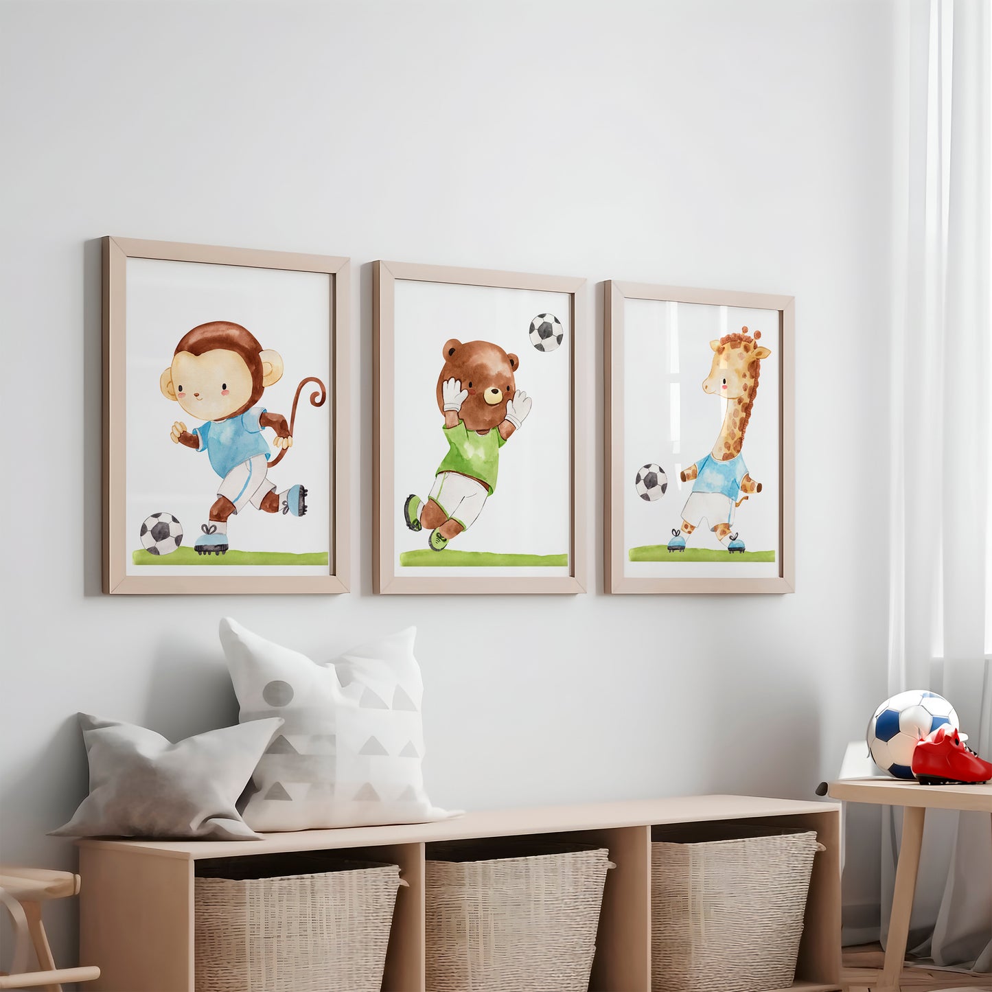 Tierische Fußball Freunde – Poster 3er Set