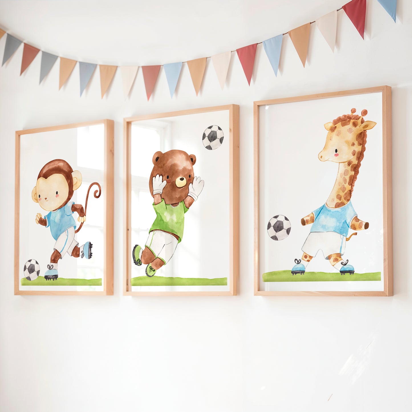 Tierische Fußball Freunde – Poster 3er Set