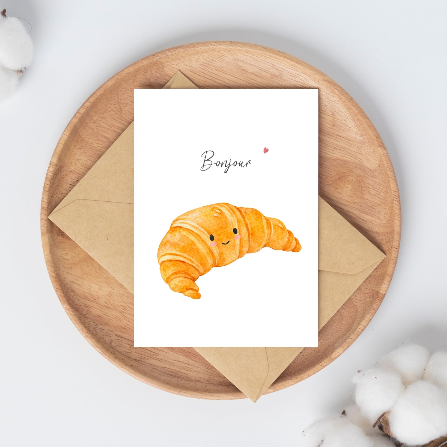 Karte Bonjour Croissant