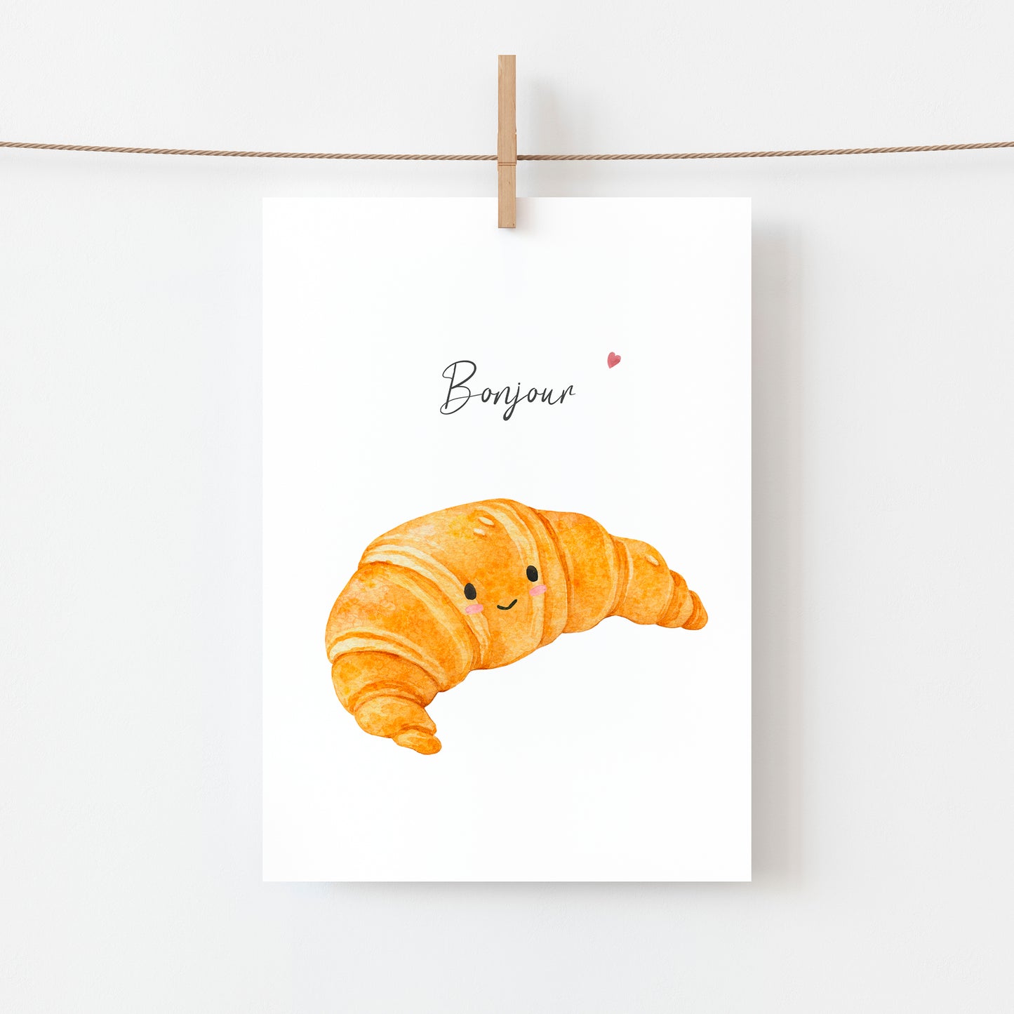 Karte Bonjour Croissant