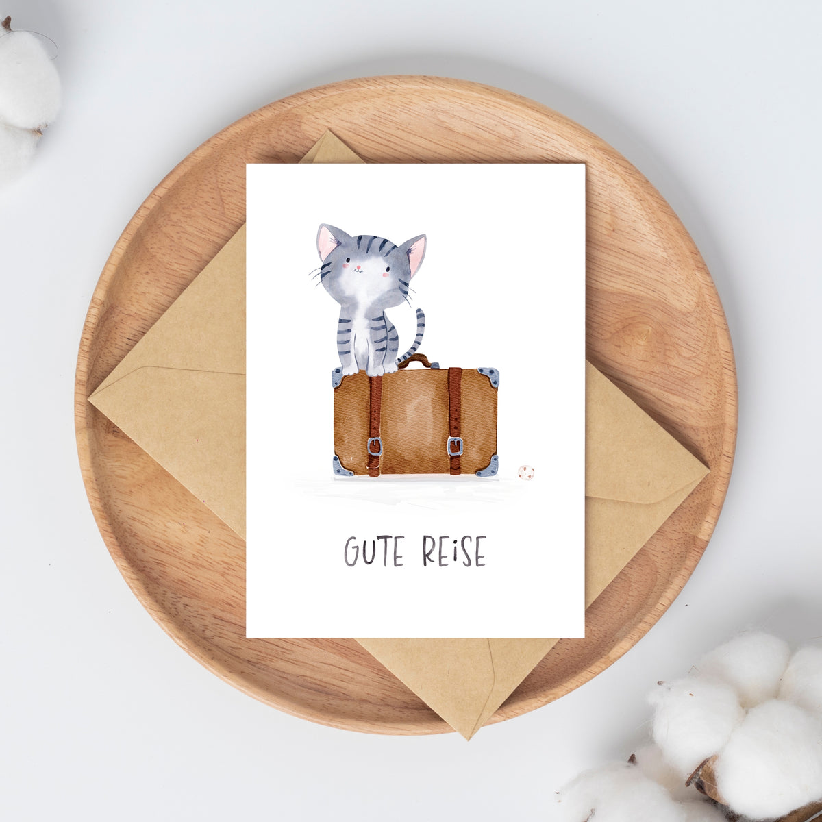 Karte Gute Reise – Katze