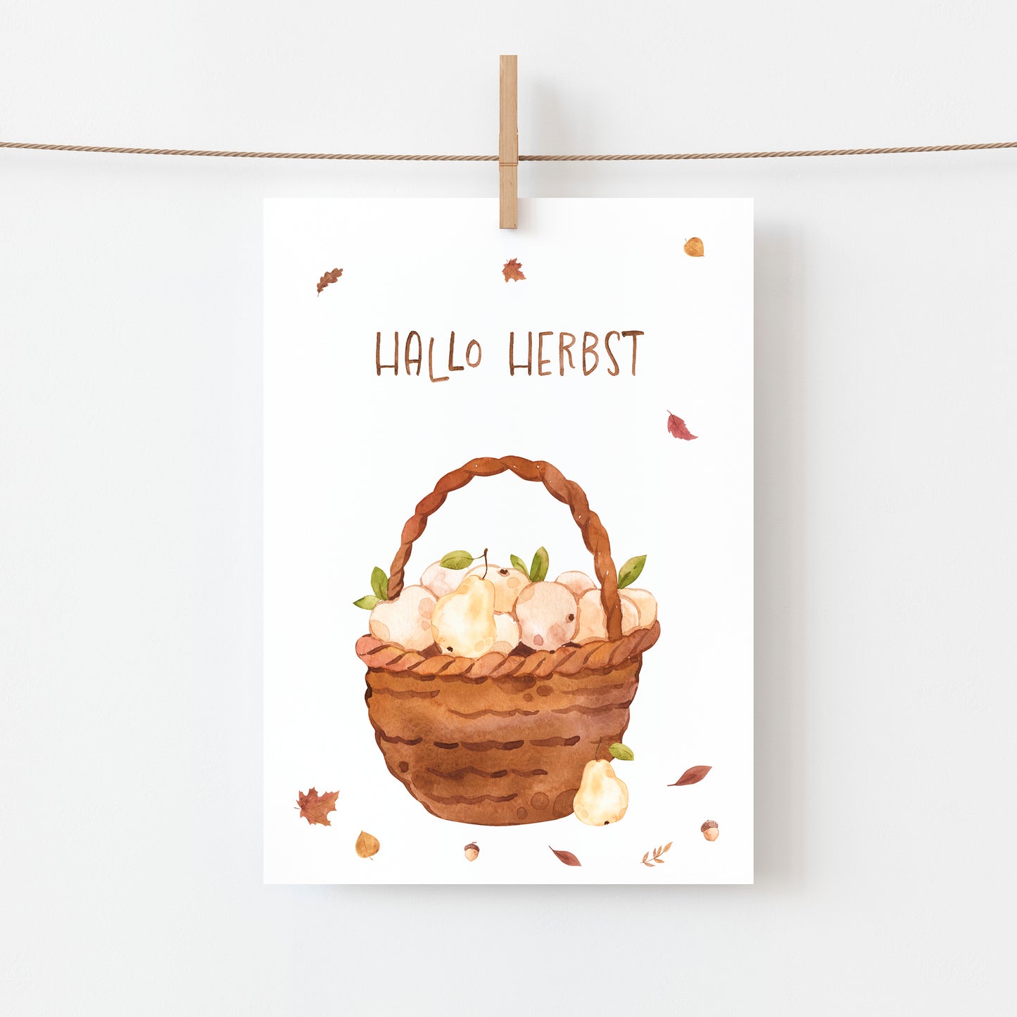 Karte Hallo Herbst – Obstkorb