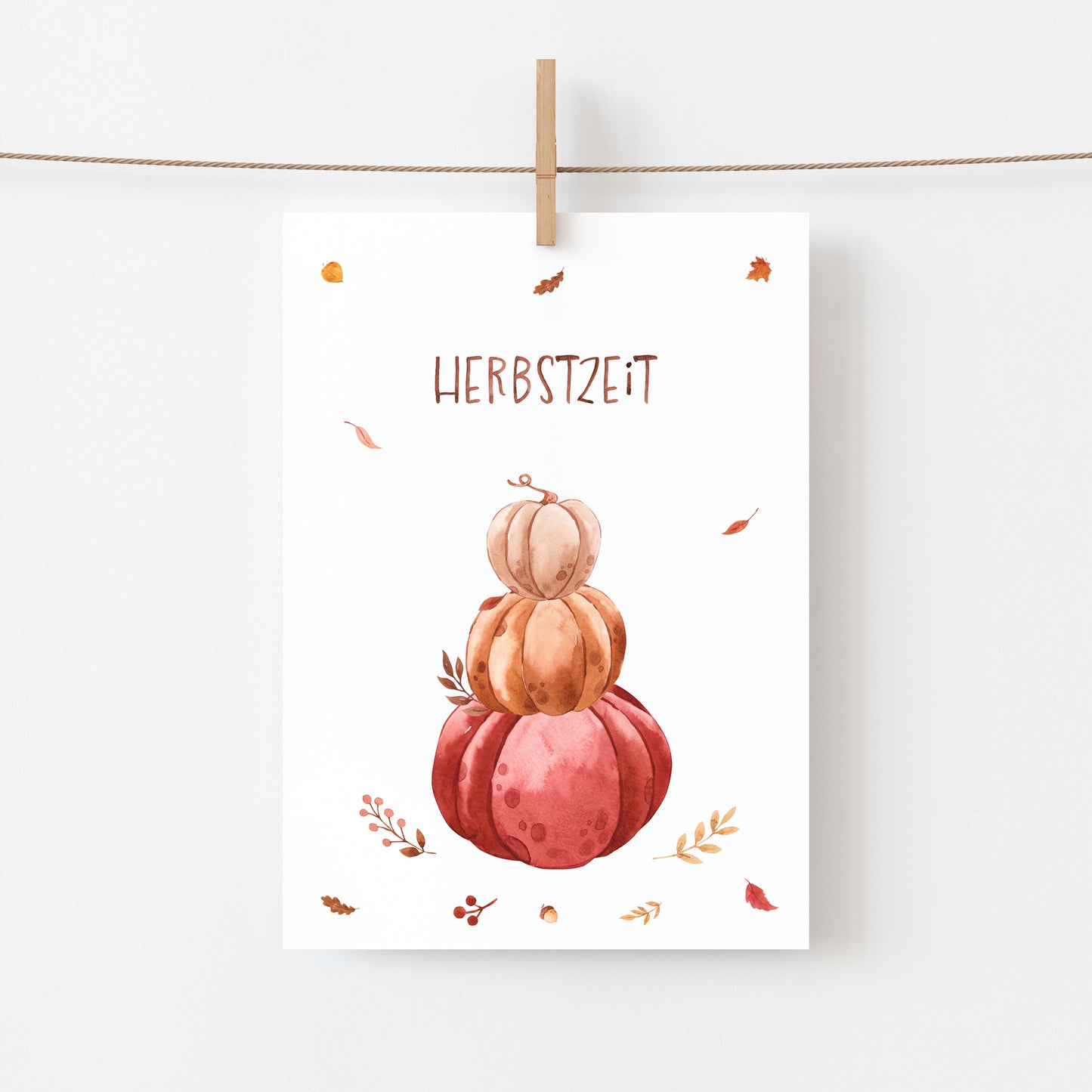 Karte Herbstzeit - Kürbisse