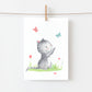 Katze Geschenkset – Karte, Lesezeichen & Sticker