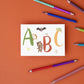 Karte Einschulung – Abc Tiere
