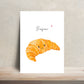 Karte Bonjour Croissant