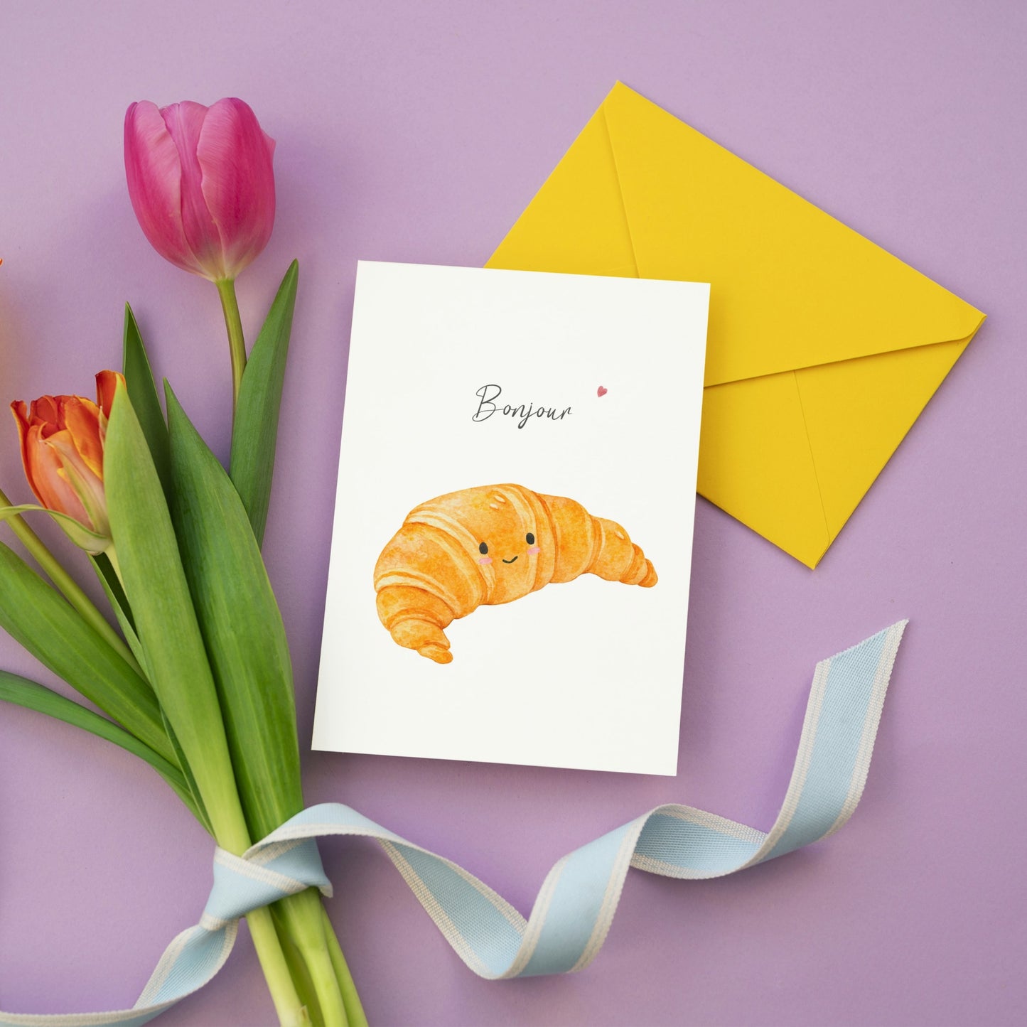 Karte Bonjour Croissant