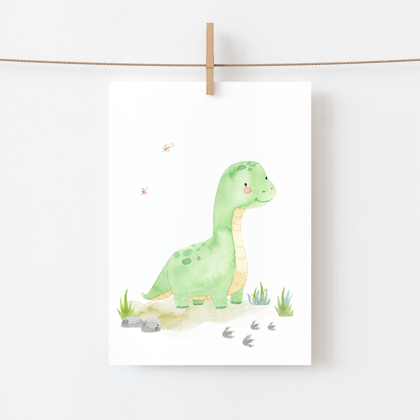 Dino Geschenkset – Karte, Lesezeichen & Sticker