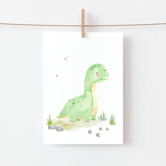 Dino Geschenkset – Karte, Lesezeichen & Aufkleber