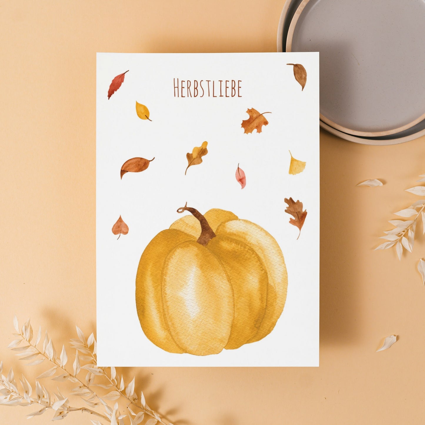 Karte Herbstliebe – Kürbis