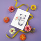 Karte Panda & Blumengrüße