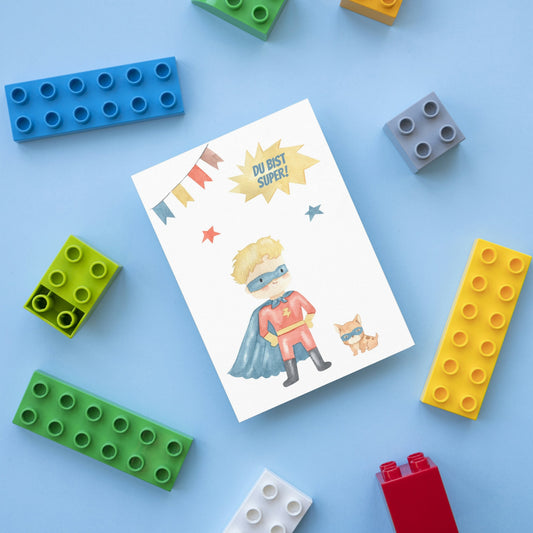 Karte Du bist super – Superheld Liam