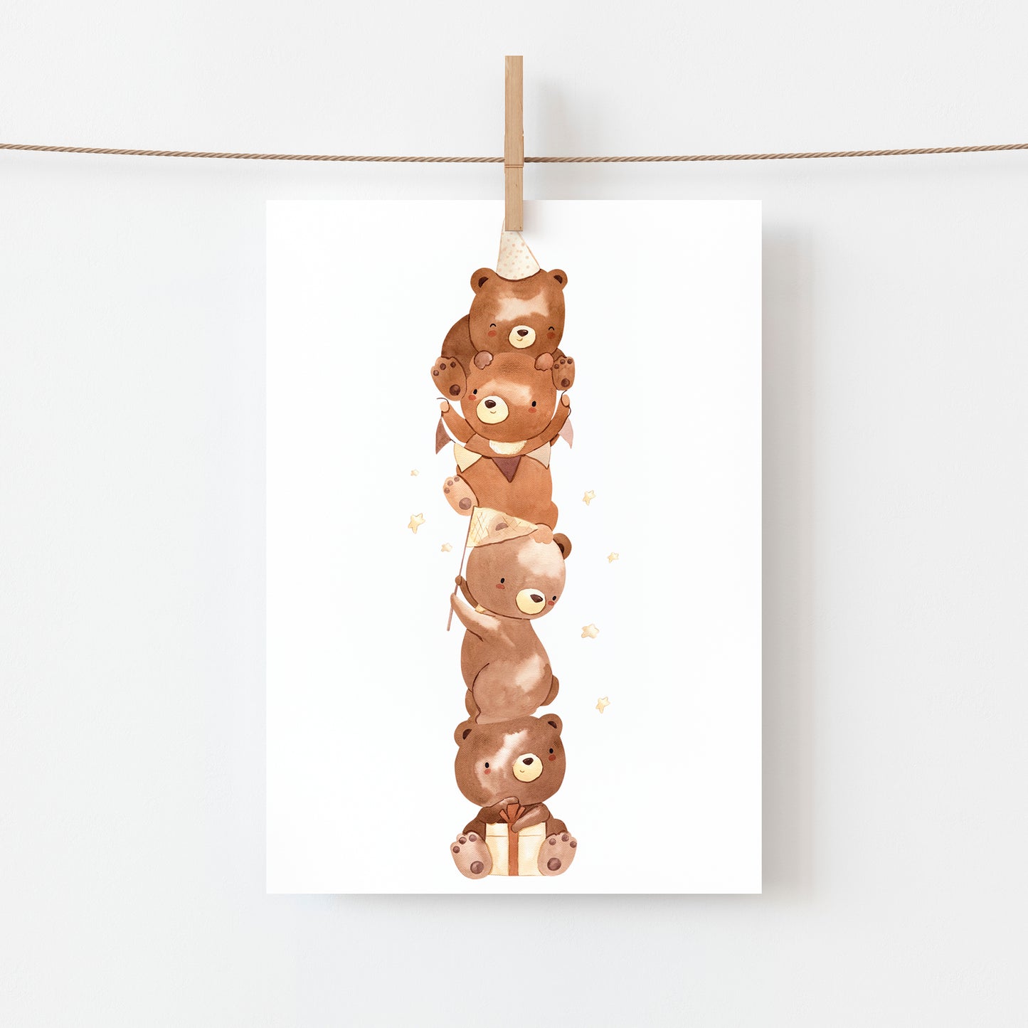 Karte Kindergeburtstag - Bären