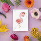 Postkarte Flamingo Florentine