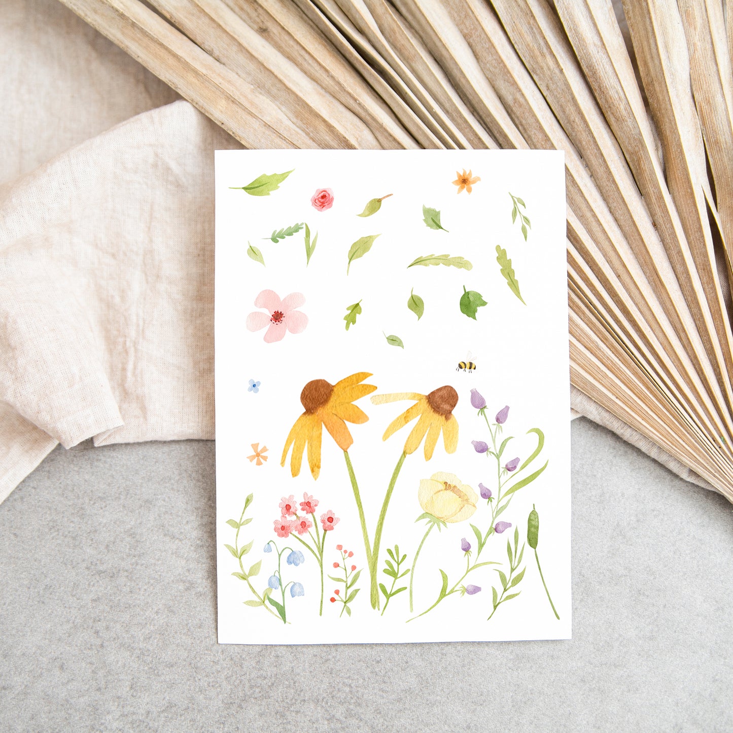 Karte Wildblumen