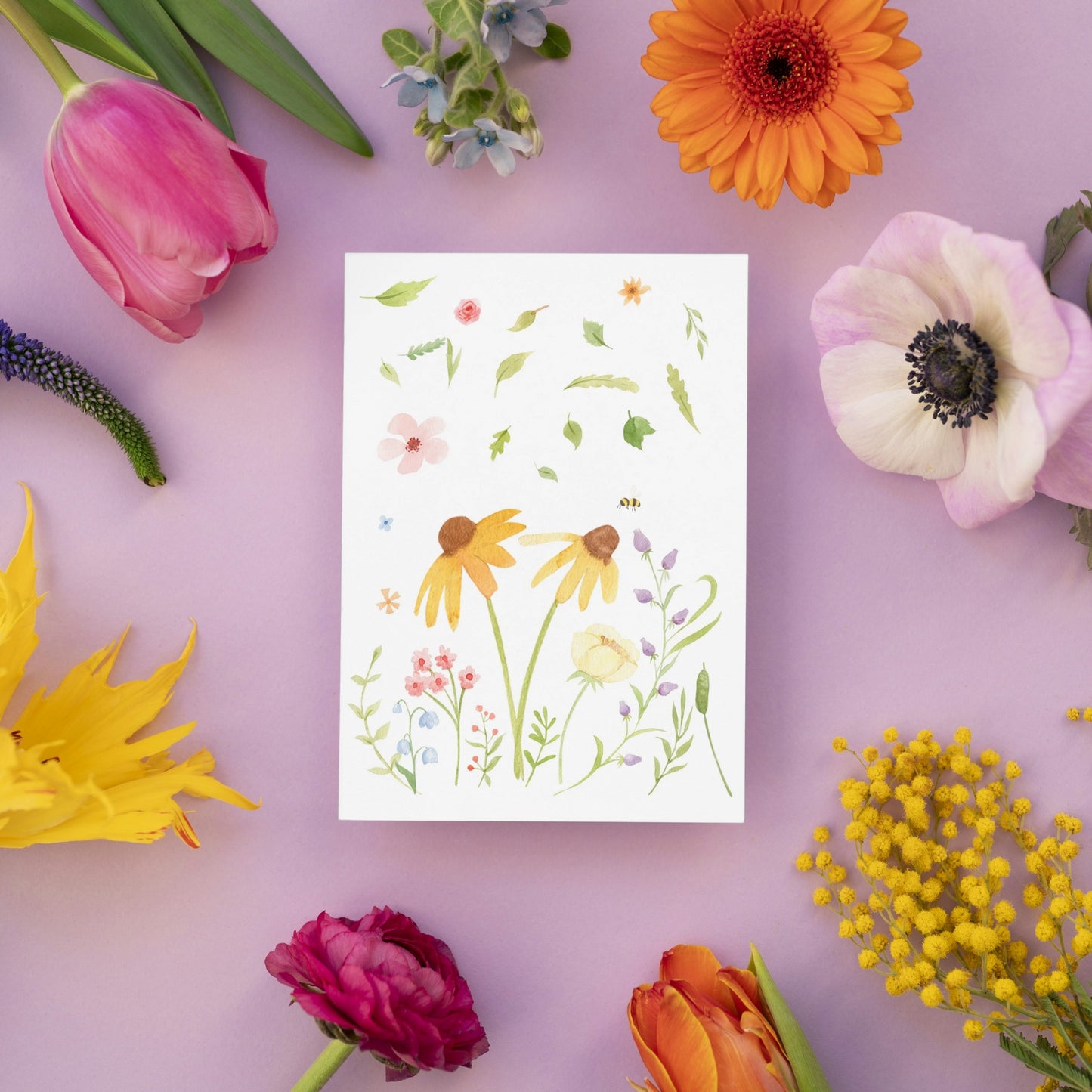 Karte Wildblumen
