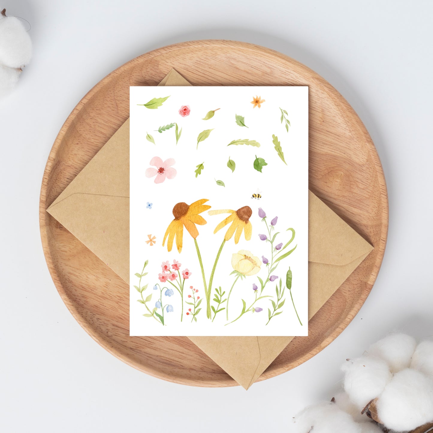 Karte Wildblumen