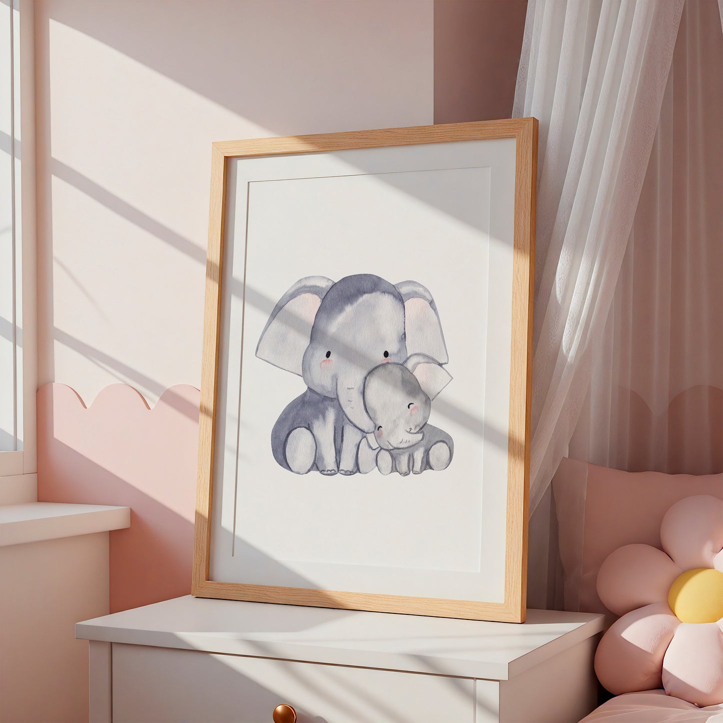 Mama Elefant & Baby Poster