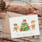 Weihnachtskarte Frohe Weihnachten - Elfen & Weihnachtsbaum