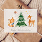 Weihnachtskarte Frohe Weihnachten - Waldtiere