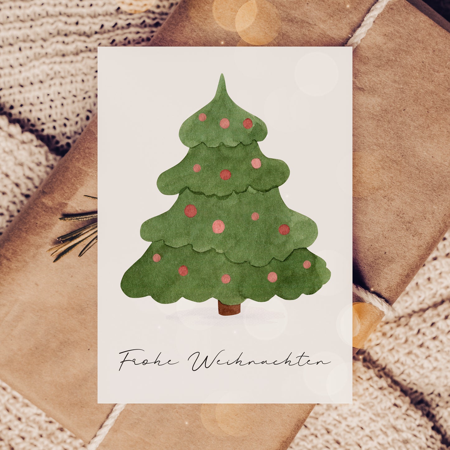 Weihnachtskarte Frohe Weihnachten - Weihnachtsbaum