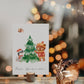 Weihnachtskarte Frohe Weihnachten - Pinguin & Bär